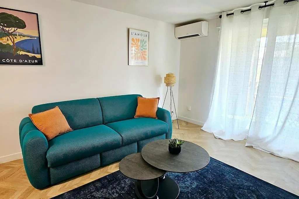 Apartmán L'Elegant 3P, 2Ch, 2Sdb, Clim, Wifi Gratuit, Parking Prive Cannes