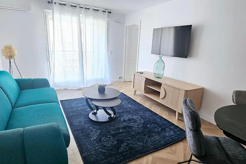 Apartmán L'Elegant 3P, 2Ch, 2Sdb, Clim, Wifi Gratuit, Parking Prive Cannes